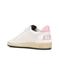 Женские белые кожаные низкие кеды от Golden Goose Deluxe Brand