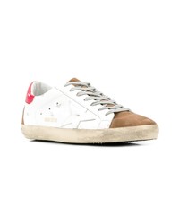 Мужские белые кожаные низкие кеды от Golden Goose Deluxe Brand