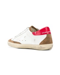 Мужские белые кожаные низкие кеды от Golden Goose Deluxe Brand