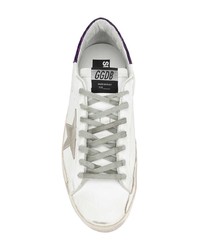 Мужские белые кожаные низкие кеды от Golden Goose Deluxe Brand