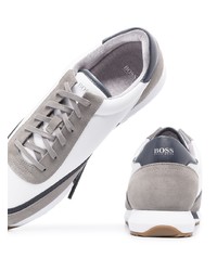 Мужские белые кожаные низкие кеды от BOSS