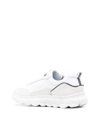 Мужские белые кожаные низкие кеды от Geox