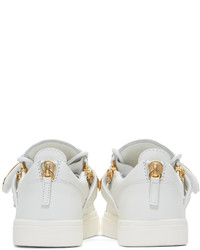 Женские белые кожаные низкие кеды от Giuseppe Zanotti