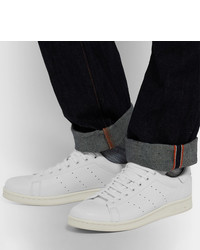 Мужские белые кожаные низкие кеды от adidas Originals