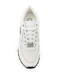 Женские белые кожаные низкие кеды от Philipp Plein