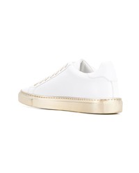 Женские белые кожаные низкие кеды от Philipp Plein