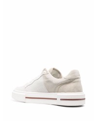 Мужские белые кожаные низкие кеды от Eleventy