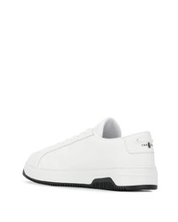 Мужские белые кожаные низкие кеды от Car Shoe