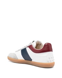 Мужские белые кожаные низкие кеды от Tod's