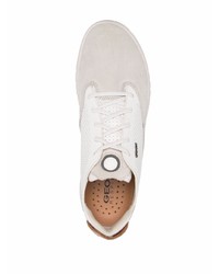 Мужские белые кожаные низкие кеды от Geox