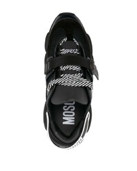 Мужские белые кожаные низкие кеды от Moschino