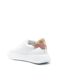 Мужские белые кожаные низкие кеды от Philippe Model Paris