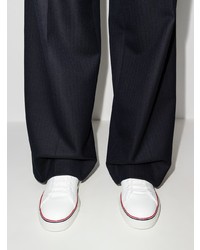 Мужские белые кожаные низкие кеды от Thom Browne