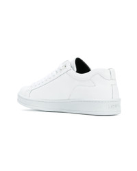 Мужские белые кожаные низкие кеды от Kenzo