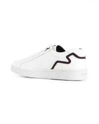 Мужские белые кожаные низкие кеды от Kenzo