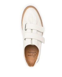 Мужские белые кожаные низкие кеды от MACKINTOSH