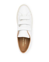 Мужские белые кожаные низкие кеды от Common Projects