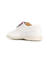 Женские белые кожаные низкие кеды от Hogan