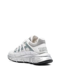 Мужские белые кожаные низкие кеды от Versace