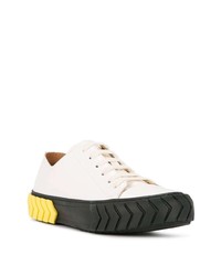 Мужские белые кожаные низкие кеды от Both