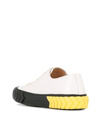 Мужские белые кожаные низкие кеды от Both