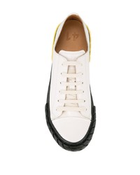 Мужские белые кожаные низкие кеды от Both