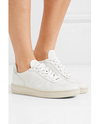 Женские белые кожаные низкие кеды от Veja