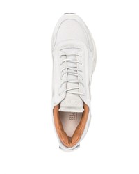 Мужские белые кожаные низкие кеды от Buttero