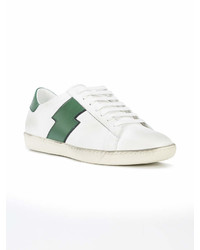 Мужские белые кожаные низкие кеды от Amiri