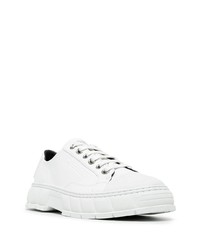 Мужские белые кожаные низкие кеды от Viron