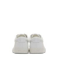 Женские белые кожаные низкие кеды от Saint Laurent