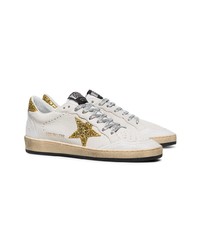 Женские белые кожаные низкие кеды от Golden Goose Deluxe Brand