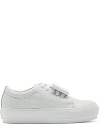 Женские белые кожаные низкие кеды от Acne Studios