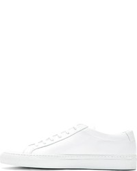 Мужские белые кожаные низкие кеды от Common Projects