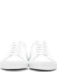 Мужские белые кожаные низкие кеды от Common Projects