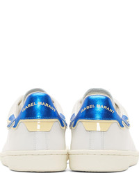 Женские белые кожаные низкие кеды от Isabel Marant