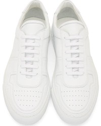 Мужские белые кожаные низкие кеды от Common Projects