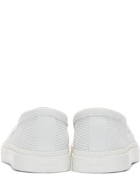 Мужские белые кожаные низкие кеды от Marc Jacobs