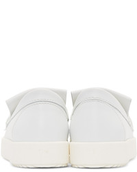 Женские белые кожаные низкие кеды от Giuseppe Zanotti