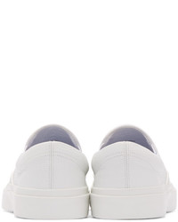 Мужские белые кожаные низкие кеды от Junya Watanabe