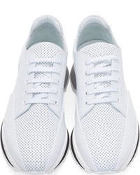 Мужские белые кожаные низкие кеды от Pierre Hardy