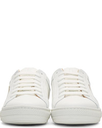 Мужские белые кожаные низкие кеды от Marc Jacobs