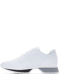 Мужские белые кожаные низкие кеды от Pierre Hardy