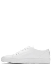 Мужские белые кожаные низкие кеды от Common Projects