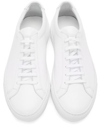 Мужские белые кожаные низкие кеды от Common Projects