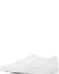 Мужские белые кожаные низкие кеды от Common Projects