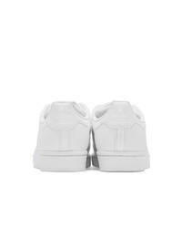 Женские белые кожаные низкие кеды от adidas Originals
