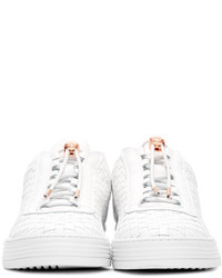 Мужские белые кожаные низкие кеды от Filling Pieces