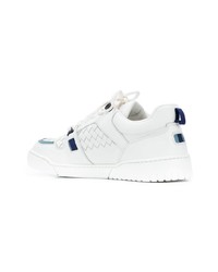 Мужские белые кожаные низкие кеды от Bottega Veneta