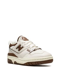 Мужские белые кожаные низкие кеды от New Balance